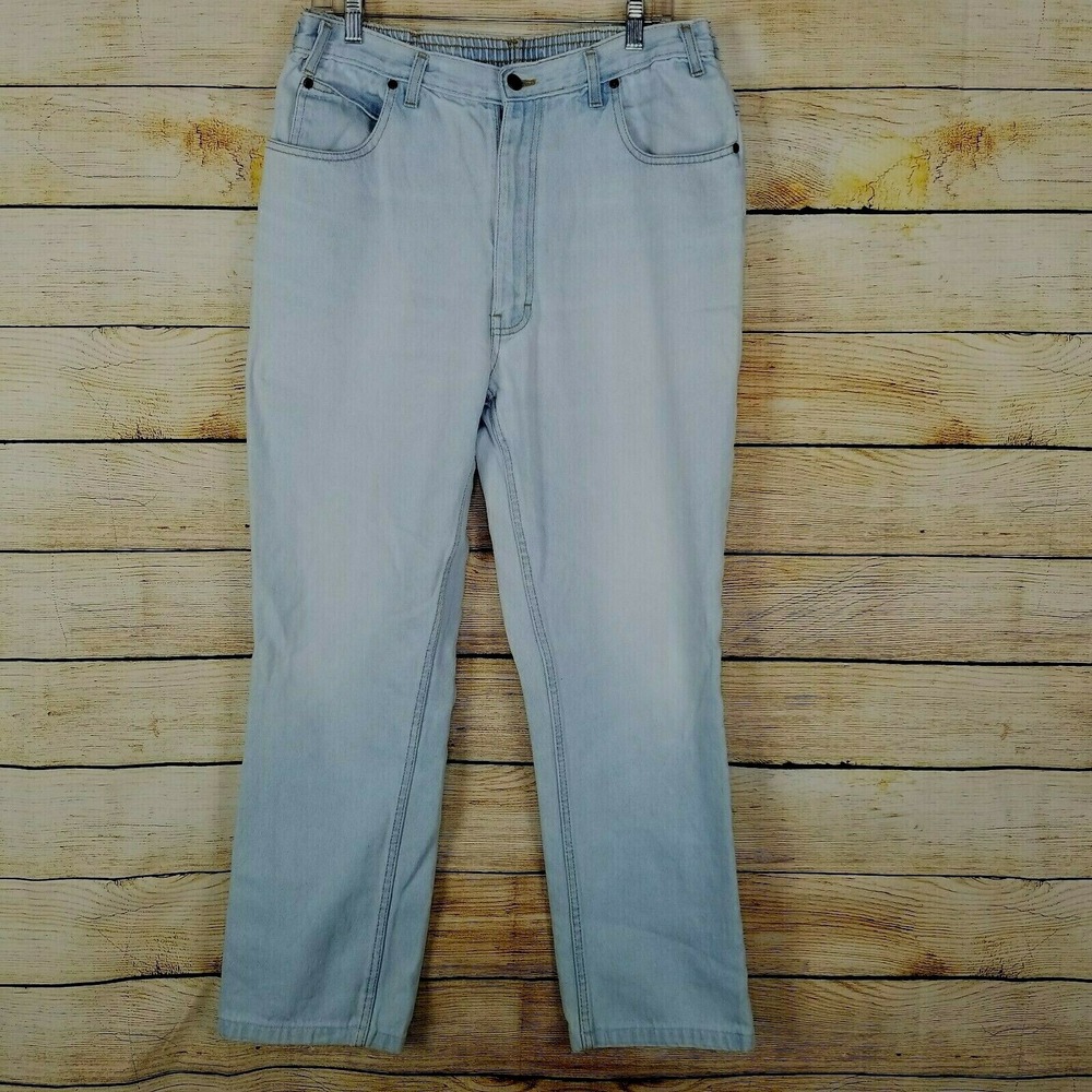 Vintage Duke Jeans Womens Size 37 Blue Distressed‎ High Waist Streetwear Mom 90s